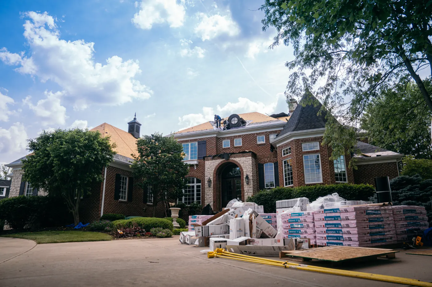 Storm damage documented on a Home Place home
